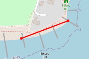 Map showing The Bill Head, Selsey
