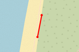 Map showing Woolacombe - Mill Rock (Section 3)
