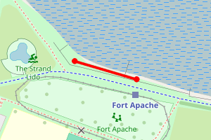 Map showing The Strand