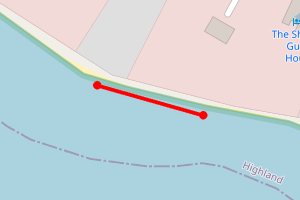 Map showing Lochside Court Beach