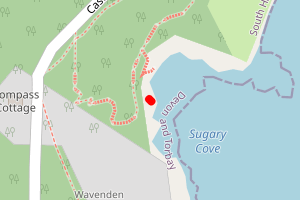Map showing Sugary Cove
