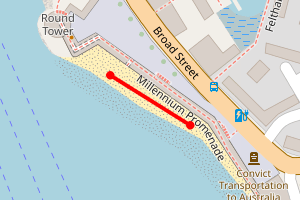 Map showing Hot Walls, Old Portsmouth, Portsmouth
