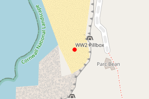 Map showing Gunwalloe Fishing Cove Shore