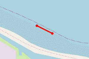Map showing Garrison Point Beach