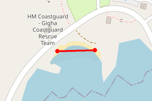 Map showing Minister's Beach, Gigha