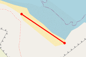 Map showing Sunnyside beach