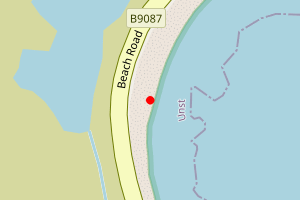 Map showing Whal Ayre, Unst