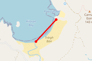 Map showing Kiloran Beach