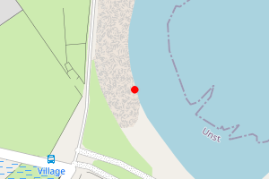 Map showing Norwick Beach, Unst