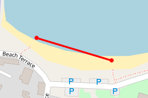 Map showing Hopeman East Beach