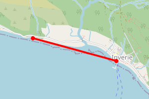 Map showing Inverie Beach