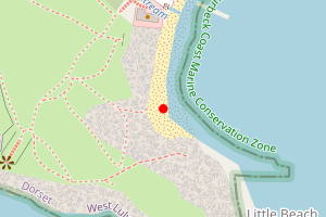 Map showing Lulworth Cove West