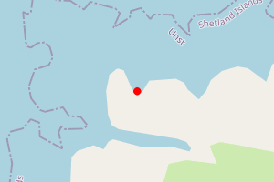 Map showing North Westings Beach, Unst