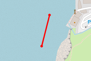 Map showing Watergate Bay west