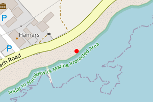 Map showing La Hamar, Unst