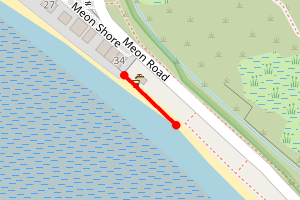 Map showing Meon Shore East