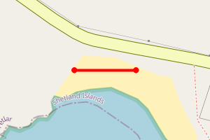 Map showing Aith Beach, Fetlar