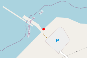 Map showing Whalefirth Shore, Yell