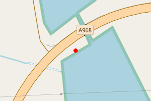 Map showing Head of Basta Voe, Yell