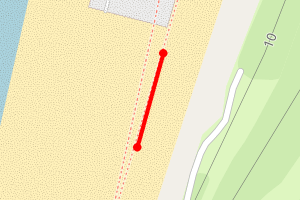 Map showing Royal Sands Beach, Weston-Super-Mare