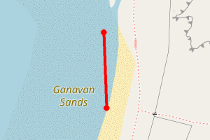 Map showing Ganavan Sands