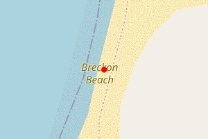 Map showing Breckon Beach, Yell