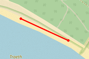 Map showing Newborough Llanddwyn Bay