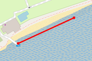 Map showing Coopers Beach