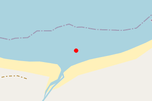 Map showing Hamnavoe Beach, Eshaness