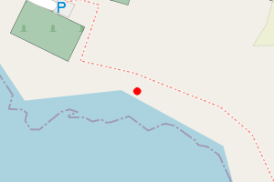 Map showing Voe coastline, Voe