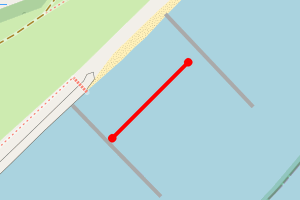 Map showing Dawlish Warren, groyne 3 to 4