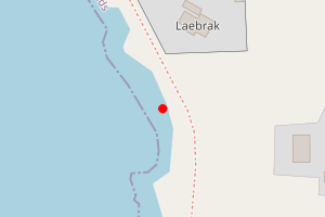 Map showing Beach below Germatwatt Centre, Walls