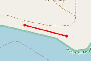 Map showing Lamlash Bay Promotory