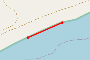 Map showing Lamlash Bay at Hamilton Rock