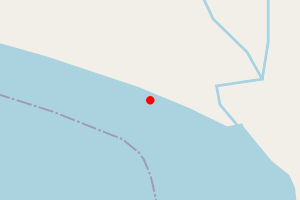 Map showing Brae Beach below school, Brae