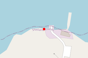 Map showing Boatsroom Voe, Lunna