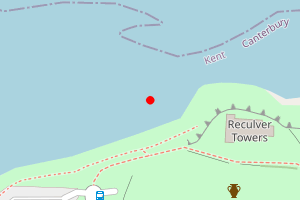 Map showing Reculver