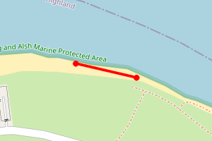 Map showing Kyleakin Beach
