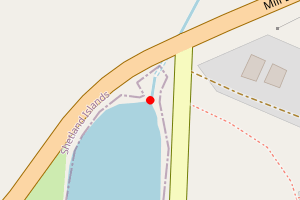 Map showing Head of East Voe Beach, Scalloway
