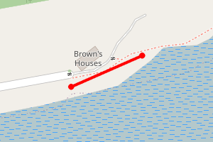 Map showing Brown's Houses