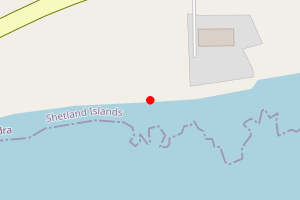 Map showing Taing Beach, Trondra