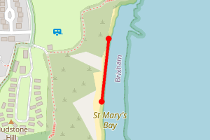 Map showing St.Marys Beach, Brixham