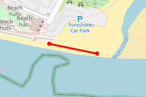 Map showing Charmouth - West of River Char