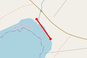 Map showing Burwick Beach