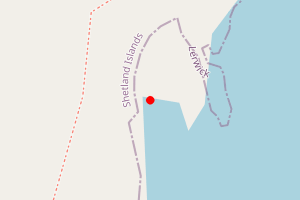 Map showing Voe Sound - West Coast, Lerwick