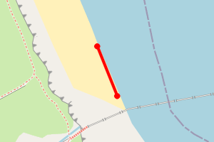 Map showing Ryhope Village Beach