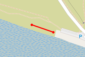 Map showing Hamble Common Foreshore West