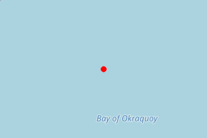 Map showing Ocraquoy Beach, Cunningsburgh