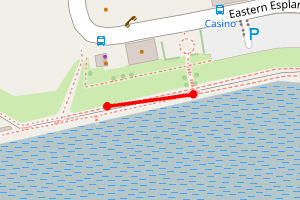Map showing Concord Beach