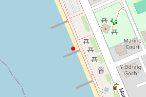 Map showing Tywyn